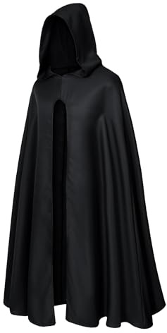 Bichingda Deluxe renässans kappa för män medeltida viking kostym kung rock halloween viktoriansk mantel med huva