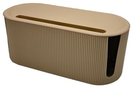 Boite Cache câble, câche multiprise, Boite de Rangement pour câble (Chocolat)