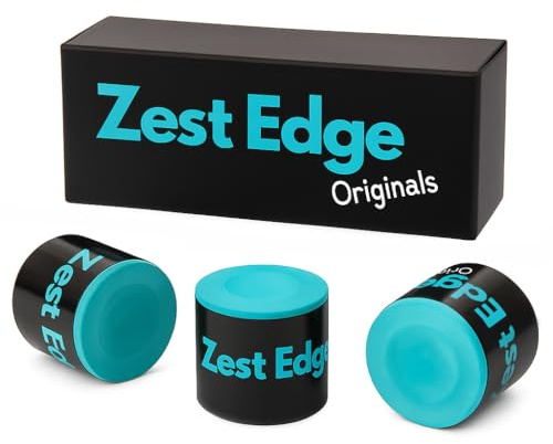ZEST EDGE 3pc Snooker Chalk for Snooker Cues - 3 x Round Pool Chalk Green for Pool Cue Tips - Pack of 3 Billiard Table Accessories for Cue Tips, Billiard Gifts for Men and Women