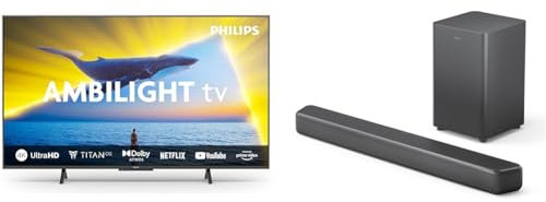 Philips Ambilight 43PUS8109 4K LED Smart TV - 43-Zoll with Philips TAB5309 Soundbar