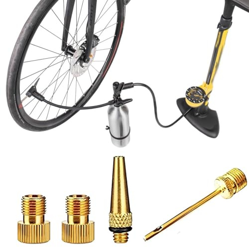 WeddHuis Juego de Adaptadores de Válvula para Bicicleta y Auto, Compresor y Bomba de Aire, Apto para Inflar Globos, Balones, Bicicletas con Válvula Presta y Colchones con Inflador
