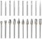 Faankiton 20 Piezas Fresas Rotativas de Carburo de Tungsteno, Juego de Fresas Giratorias de Tungsteno, Fresas de Tungsteno para Metal, Fresa de Carburo de tungsteno, Fresas Metal Duro con Doble Corte