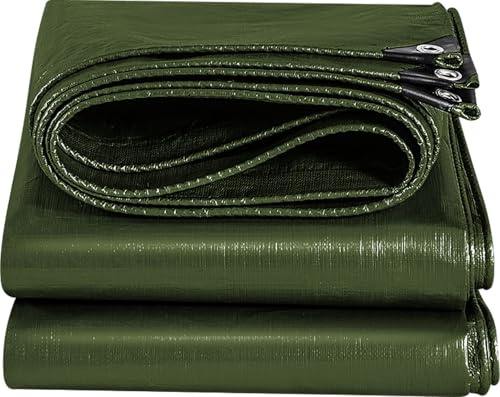 Waterproof Heavy Duty Tarpaulin -Duty for Outdoor: 3m x 4m 160 GSM UV/Tear Resistant PE Tarpaulin Sheet with Reinforced Grommets for Garden Furniture & Ground Use