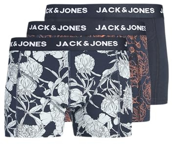 Jack & Jones Jacabstract Flower Trunks 3 Pack Jacabstract Flower Trunks Lot de 3 Boxers Homme (Lot de 3)