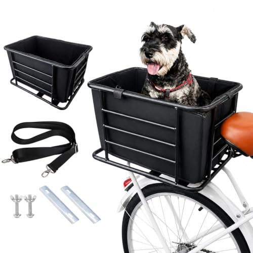 Cesta de Bicicleta para Perros para Portaequipajes Trasero de Mascotas