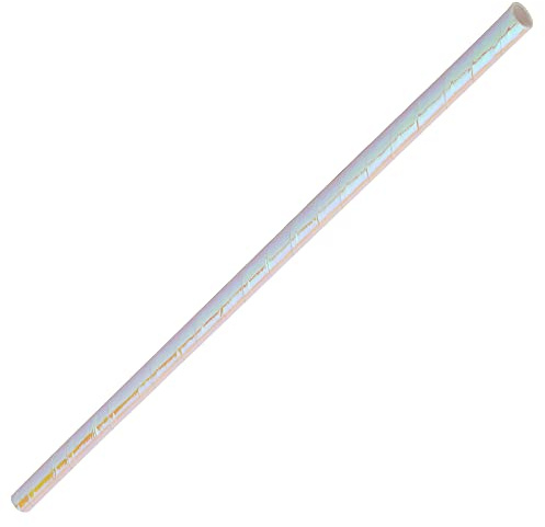 Pearlescent Paper Straws 8inch-Pack of 250