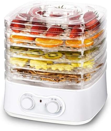 Laptronix 5 Tray Mini Electric Food Dehydrator Fruit Dryer Meat Vegetables Beef Preserver Machine Beaf Jerk