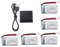 ZYGY 5Stück 3.7V 400mah Lithium Akku mit 5in1 Ladegerät für H99W H31 H6C H98 AT-96 TR-C385 TR-P51 TR-F22 RC Drohne (Rot)