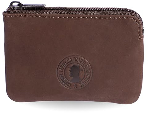 Coronel Tapioca - Carteras para Hombre de Piel - Cartera Hombre con Monedero - Monedero Hombre Casual - Cartera Tarjetero Hombre Gran Capacidad Cierre de Cremallera, Marrón