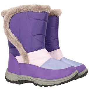 Mountain Warehouse Caribou Kids Fur Trim Snow Boots Lilac 4