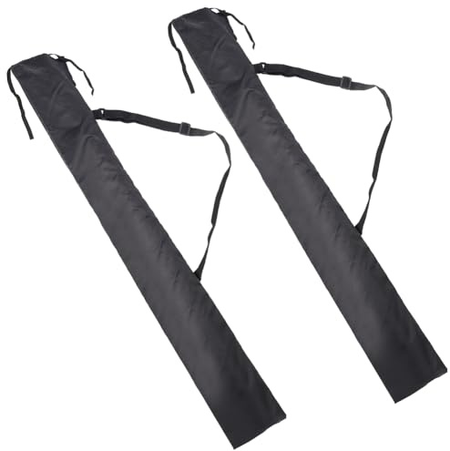 NBEADS 2 Pcs Sword Bags, 44.8x5.1 Inch PU Leather Sword Bag Sword Carry Bag with Strap Sword Sword Storage Bag Sword Carry Case for Samurai Cosplay Costume Halloween Party, Black