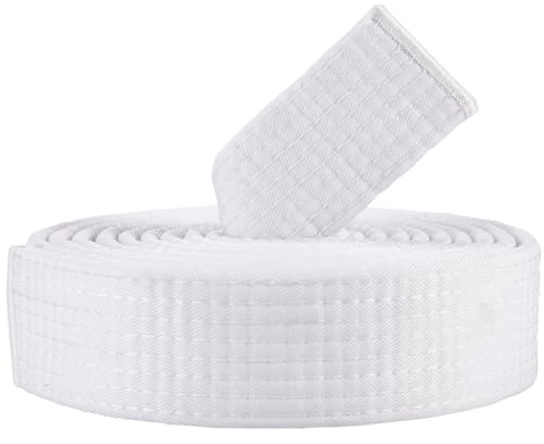 CREATCABIN Weißer Karate-Jiu-Jitsu-Gürtel,Polyester,Kampfsport-Gürtel,Judo,Jiu-Jitsu,TKD,Aikido,Uniform,Ranglistengürtel,Lang,Weich,Universelle Passform,Gürtel,Taekwondo Für Männer Frauen,280cm
