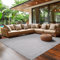 SIMPEX Outdoor Teppich Wetterfest Terrasse Balkon Garten Küchenteppich Einfarbiges Design Flachgewebe Sisal Look Waschbarer Teppich, Größe: 80 x 150 cm, Farbe: Grau