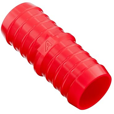 38mm (1.5 Inch) Red Plastic Hose Pipe Connection Extension for Garden Hoses, Ponds, Water Pipes, Inline Barbed Joiner