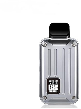 Uranus Dry Herb Vaporizer, Portable Herbal Vaporiser 2200mAh High-Capacity Battery Full Temperature Control OLED Display Aromatherapy Herbal Evaporator USB-C Charging Vape Silver (Nicotine Free)