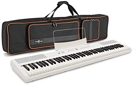 SDP-2 Stage Piano and Bag Bundle by Gear4music, White