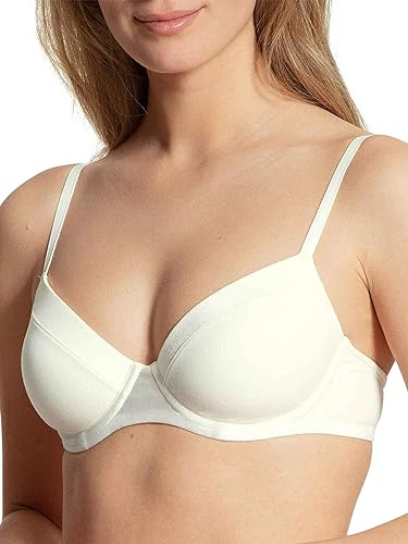 Calida Cate Soutien-Gorge t-Shirt Dames, Bretelles réglables, avec Bandeau Satin