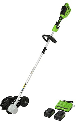 Greenworks 48V (24V x 2) 8-Inch Brushless Edger, (2) 4Ah Batteries and 4A Dual Port Charger Included, ED48L4410