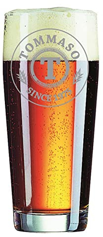 Colorfamily Bicchiere da birra con incisione personalizzabile Compleanno - since - personalizza con nome e anno - bicchiere in vetro 40 cl