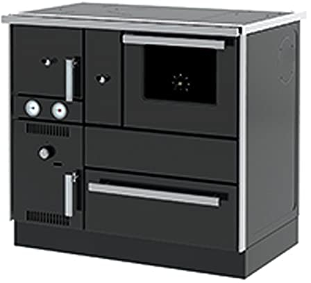 Cuisinière Bois Chauffage (7,44 kW) + Bouilleur (20,1 kW) Sannover 27 kW Noir