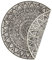 freundin Home Collection Lilja Flachgewebe In- und Outdoor Wendeteppich Wetterfest Modernes Mandala Design Teppich für Balkon Terrasse Garten Wintergarten Wohnzimmerteppich Wasserfest, Ø 240 cm