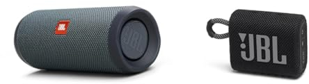 JBL Flip Essential 2 Enceinte Bluetooth Portable avec Batterie Rechargeable & GO 3 – Enceinte Bluetooth Portable et légère, aux Basses intenses et au Style Audacieux