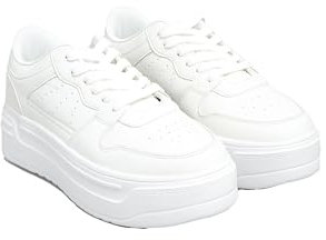 Yours - Super Chunky Trainers in Extra Wide Eee Fit - Women's White