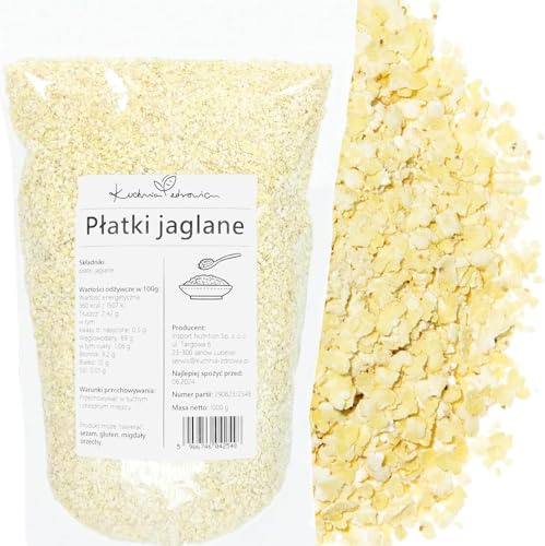 Fiocchi di Miglio Naturali 1 kg | Colazione Sana, Ideali per Porridge, Dolci, Barrette | Fonte di Proteine e Fibre | Senza Zuccheri Aggiunti | KUCHNIA ZDROWIA
