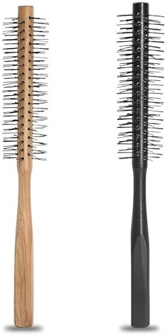 Bart Rundbürste, 2 Stück Kleine Rundbürste zum Föhnen Kurzes Haar Nylon Haarbürste Damen Borste Rundbürste zum Föhnen Bart für Kurze Mittellange und Lange Haare