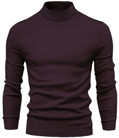 JIANROU Pull Homme Classique Pullover Hiver Decontracté Pulls,Pull Col Cheminee Homme Pull Maille Col V Pull Cachemire Col Rond Pull Maille Fine Pull Col Roulé Laine Épais Pull Fin Col Roule Homme