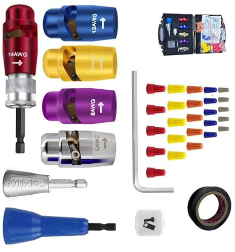 Abisolierzange in verschiedenen Größen und Drehung, verstellbare Länge, einfache Installation für effizientes Abisolieren und Verdrehen von Kabeln