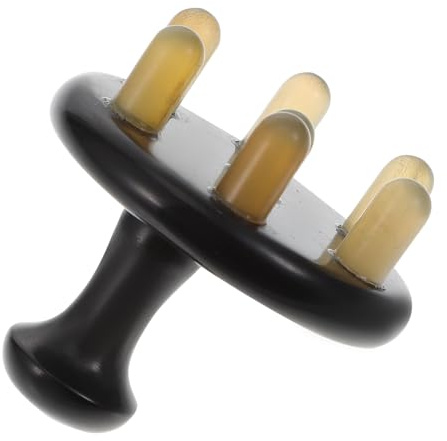 COLLBATH Oxhorn Massagekam med Tänder Slät Hållbar Kroppsmassager Ergonomiskt Grepp för Avslappning Blodcirkulation Multifunktionell Användning för