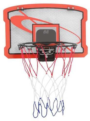 Basketkorg inomhus för barn, 2 bollar och elektronisk resultattavla basketkorg set över dörren basketbräda, 2 installationsmetoder, basketleksak, gåva för pojkar och flickor
