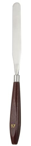 QUARKZMAN Coltello Da Pittura Strumento Per Mescolare Colori 4.33 X 0.67 Spatola In Acciaio Inossidabile Coltelli Per Tavolozza Strumenti Per Raschiare Con Manico In Legno Rosso/Argento