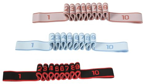 XAGMODSHN Lot de 3 cordes élastiques de résistance pour le fitness, le bras, le dos, les entraîneurs, les muscles et les muscles