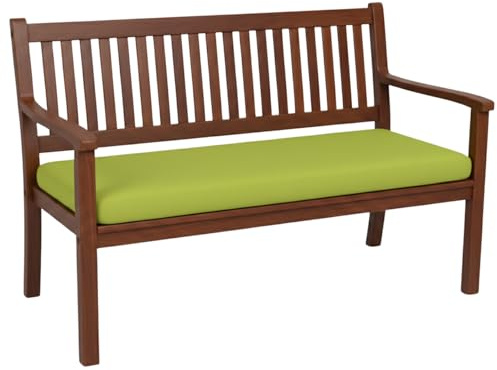 2 Seater Garden Bench Cushion 108X45X5 CM | 100% Waterproof Outdoor Cushions for Rattan Furniture | Soft and Comfortable Patio Furniture Bench Seat Pad | Durable & Easy to Clean (Lime Green)