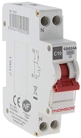 Thomson Disjoncteur à vis PH+N 10A NF Pouvoir de coupure 4.5KA
