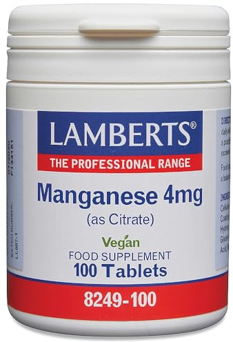 Lamberts Manganese 4mg (As Citrate) 100 Tablets