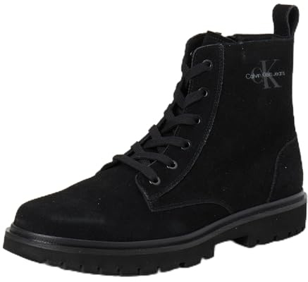 Calvin Klein Jeans Herren Mid Boot Stiefel Eva Boot Mid Laceup Iconic zum Schnüren, Schwarz (Triple Black), 46