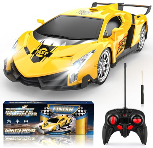 Mieryd Voiture Télécommandée, 1:18 Voiture de Course Cadeau pour Enfants 3 4 5 6 7 8 Ans, Véhicule Téléguidée Radiocommandé avec LED Lumière RC Drift Cars Jeux Intérieur Extérieur Jouet Garçon Fille