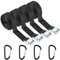4Pcs Heavy Duty Tie Down Straps, 2cm x 1m Adjustable Lashing Straps with Hook, Ratchet Tensioning Belts for Motorcycle, Surfboard