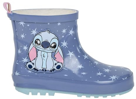 CERDÁ LIFE'S LITTLE MOMENTS | Stivali da Pioggia per Bambini Stitch in Gomma Impermeabile con Suola Antiscivolo Blu Design Disney Stitch
