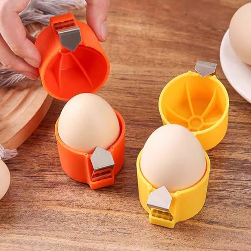 6 Egg Shell Opener – Apri Guscio Uovo Multifunzionale in Acciaio Inox e PP, Perfetto per Sbuccia Uova Sode, Rompi Guscio Uova per Cucina e Ristoranti