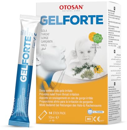 Otosan Hals- & Rachengel Forte mit Bio-Pflanzenextrakten aus ätherischen Ölen, Honig & Weg-Rauke lindert Halsschmerzen, Schluckbeschwerden, Hustenreiz