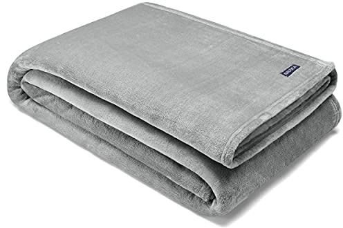 Nautica Manta de Forro Polar ultrasuave y acogedora, Ligera y lujosamente cálida, Lavable a máquina, fácil Cuidado, poliéster, Gris sólido, tamaño Individual