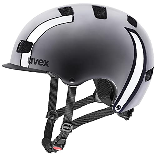 uvex hlmt 5 bike pro chrome - robuster City-Helm für Damen und Herren - individuelle Größenanpassung - optimierte Belüftung - gunmetal chrome - 55-58 cm