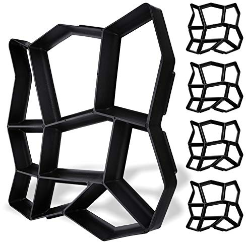 EINFEBEN 5 stampi per pavimentazione per pavimentazione in pavimentazione, 43 x 43 x 4 cm, stencil per giardino, cemento, marciapiedi, pavimentazioni, terrazze, 5 pezzi