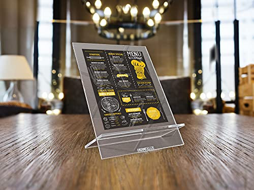 Oedim Pack of 5 Personalised Restaurant Menu Plates for Restaurants, Made of Perspex 10 x 15 cm, Resistant and Economical