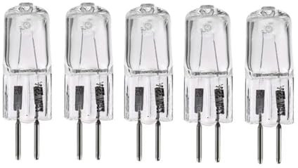 5 Bombillas Halógenas GY6.35 12 V/24 V 50 W 100 W 150 W 200 W 250 W Para Proyector Microscopio Lámpara Halógena Filamento De Tungsteno Cuentas De Luz Blanca Cálida,Blanco Cálido 2700K,24V-50W