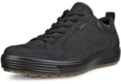 ECCO Uomo Soft 7 Tred 450774 Oiled Nubuck Trainer, Nero , 41 EU